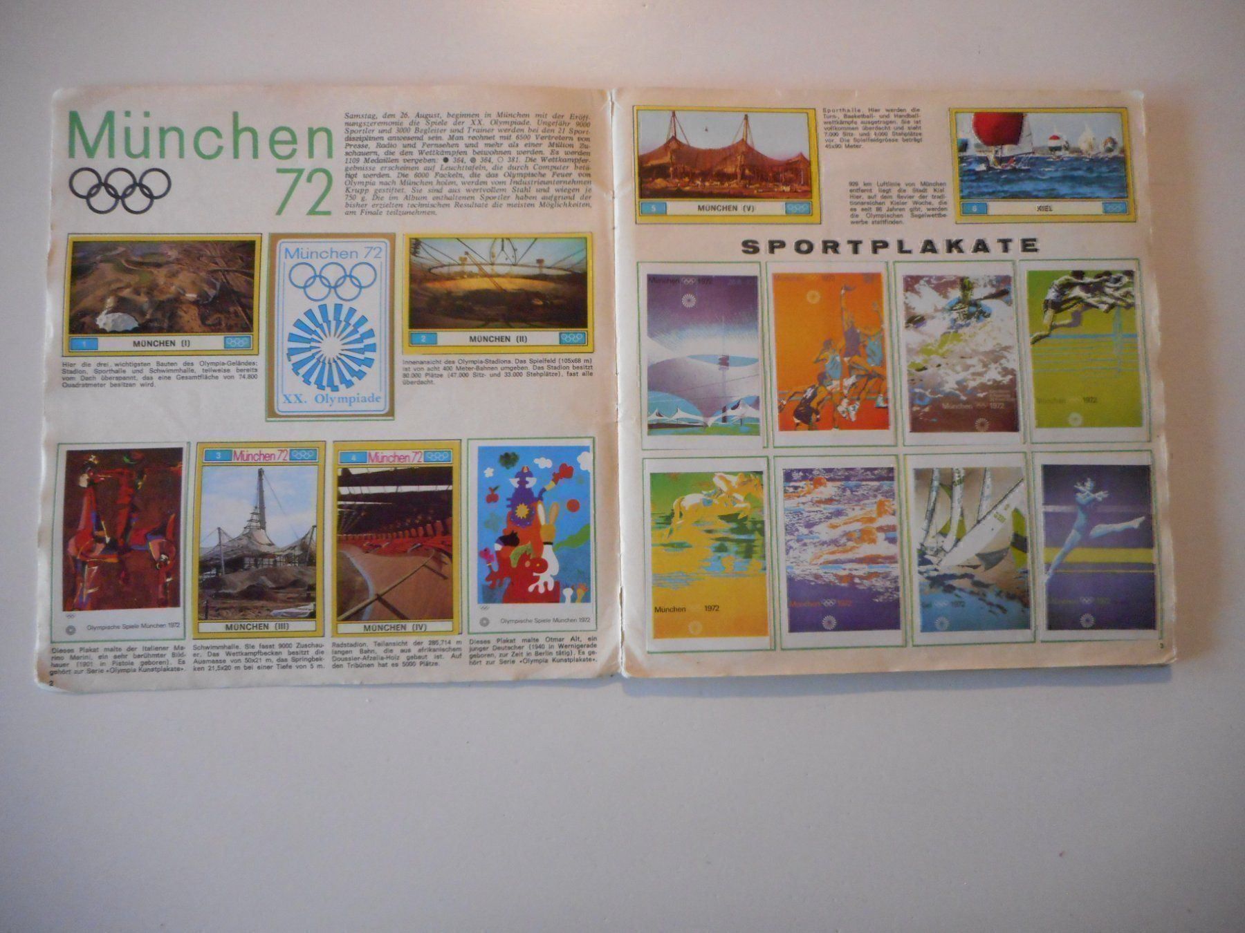 Panini Sammelbilder & Trading cards: Panini Album Olympiade München 1972/72 – Gebraucht aus Cham von Paniniworld 3
