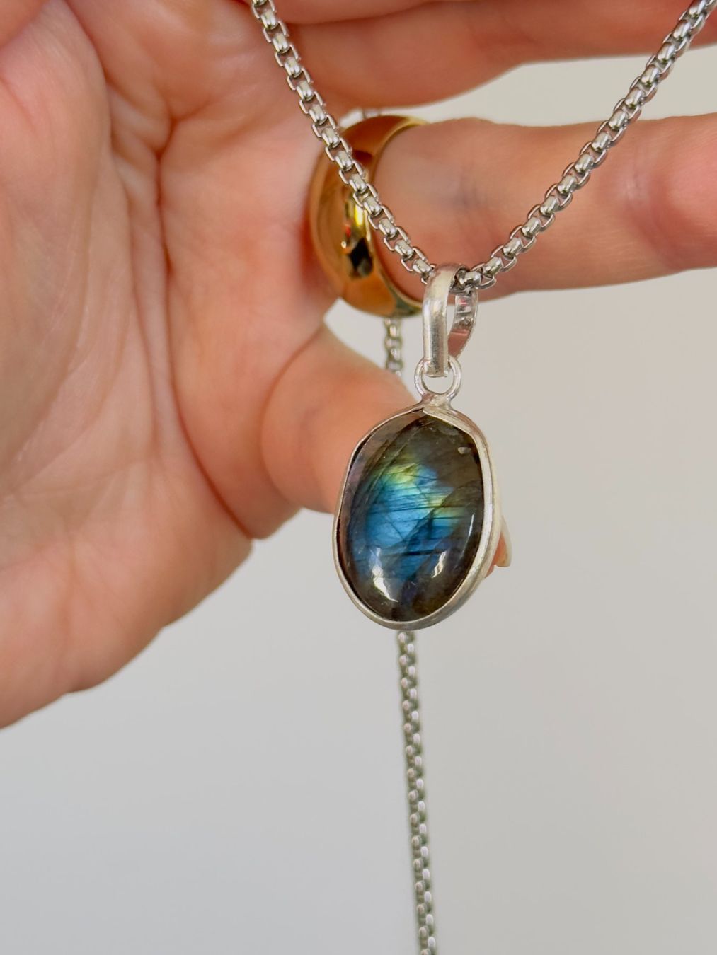 Catenine: Fashionable labradorite necklace – Nuovo e nell'imballaggio originale da Genève venduto da AGBERG 8