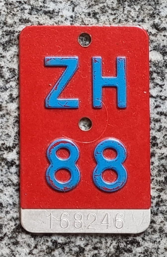 Insegne: Velo - Nummer ZH 88 – Usato da Winterthur venduto da Schoenesausholz