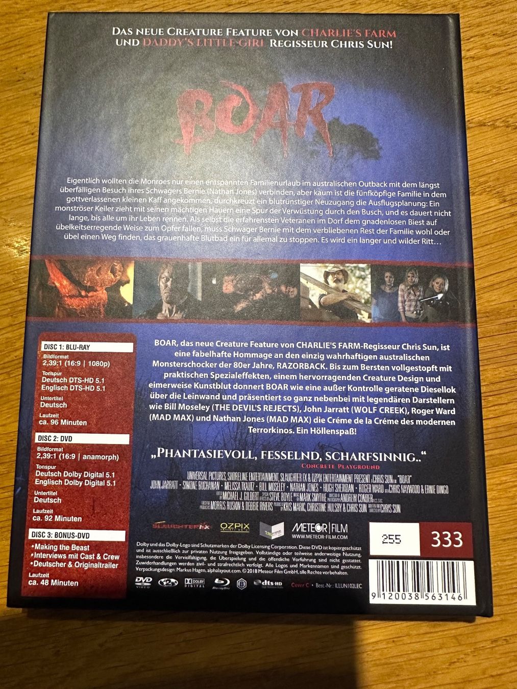 Tutti i DVDs: Boar Mediabook Bluray DVD 3 Disk – Usato da Benken ZH venduto da Audi-erich 1