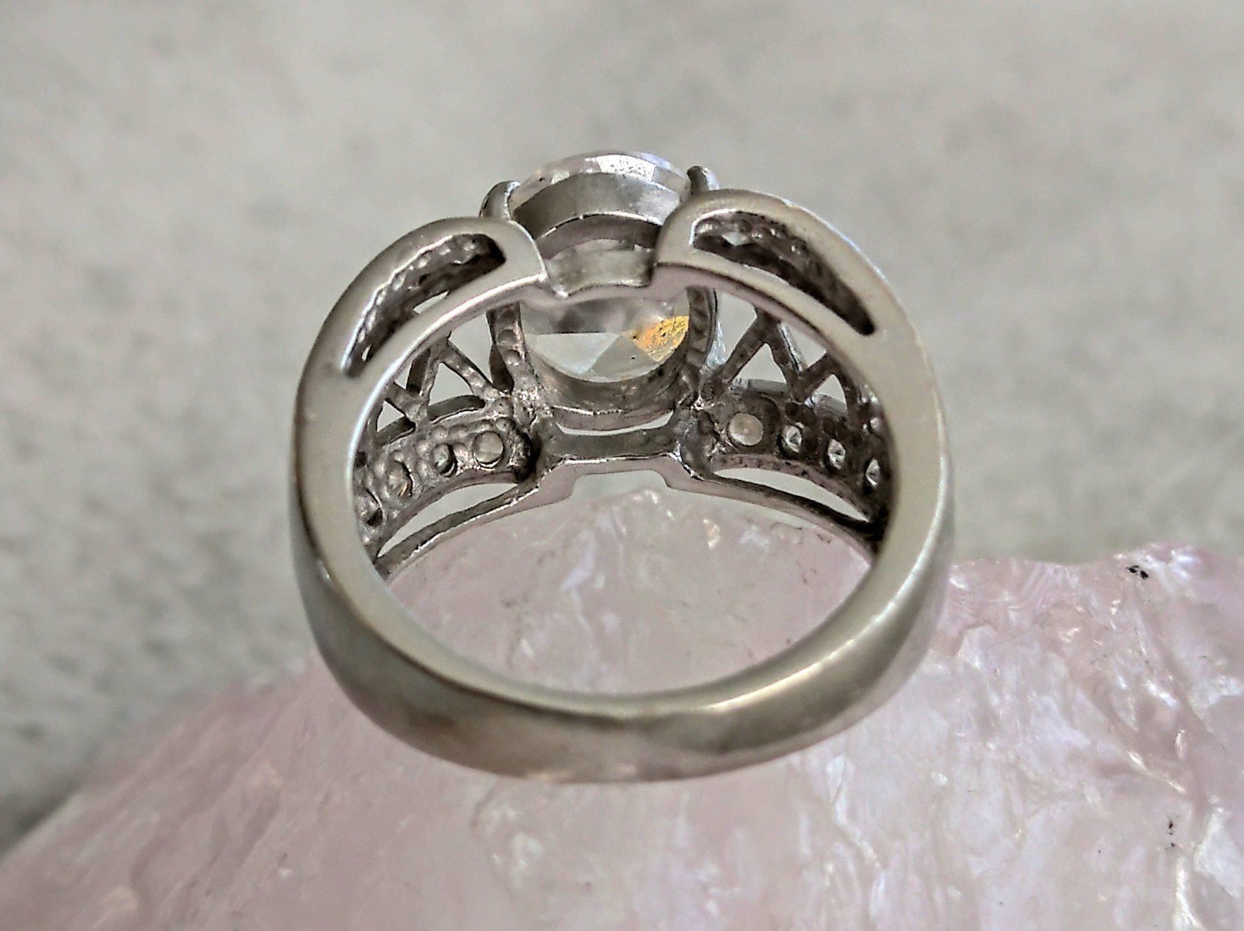 Anelli: Ring Silber 925 (durchsichtige Steine) – Usato da Istighofen venduto da Ringparadies 2