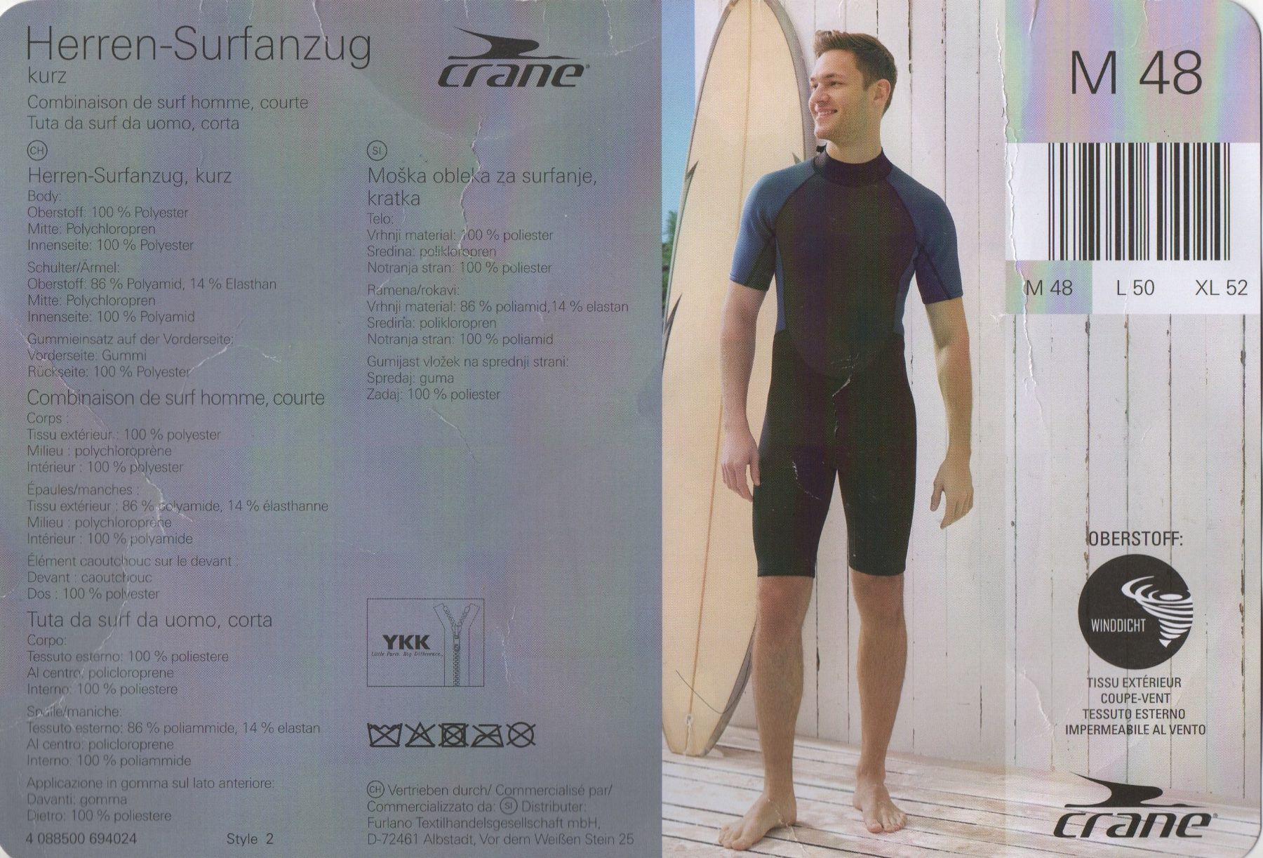 Completi: Crane Surfanzug Herren Style 2 Gr. 48 M – Nuovo e nell'imballaggio originale da Spreitenbach venduto da 1Runner 7
