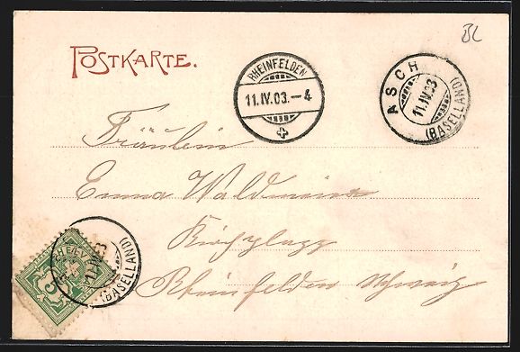 Cartes postales: Aesch /BL, Totalansicht, Schloss Angenst – D'occasion à Berlin par bartko-reher 1