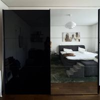 Kleiderschrank mit Spiegel & Schiebetüren  253×220×65 cm