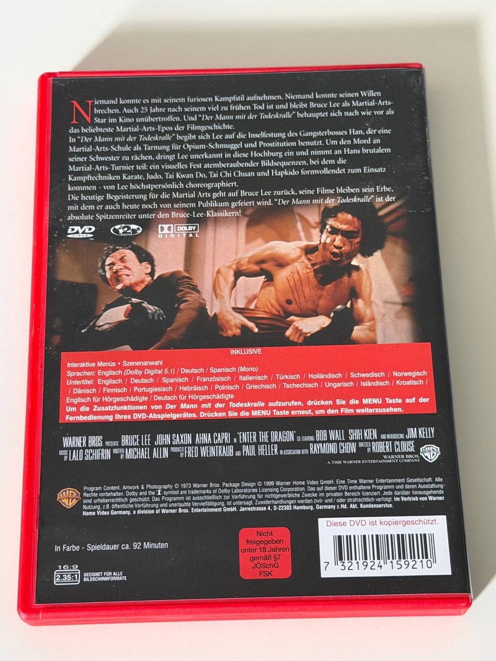 Tutti i DVDs: Bruce Lee: Der Mann mit der Todeskrallte Enter the Dragon – Usato da Altstätten SG venduto da sheamus 1
