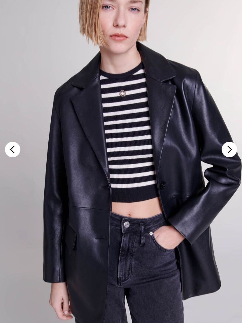 Maje Giacche: Maje - Black Leather Jacket – Nuovo (secondo la descrizione) da Winznau venduto da Lauralavera1