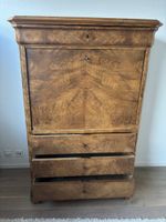 Sekretär Nussbaum mit Schubladen Schreibklappe Biedermeier