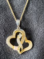 Goldkette Herzanhänger 925 mit Zirkonia Steine 💕🎁