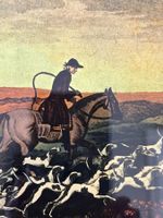 Antikes Jagdbild, englische Glasmalerei, Peter Sheldon.