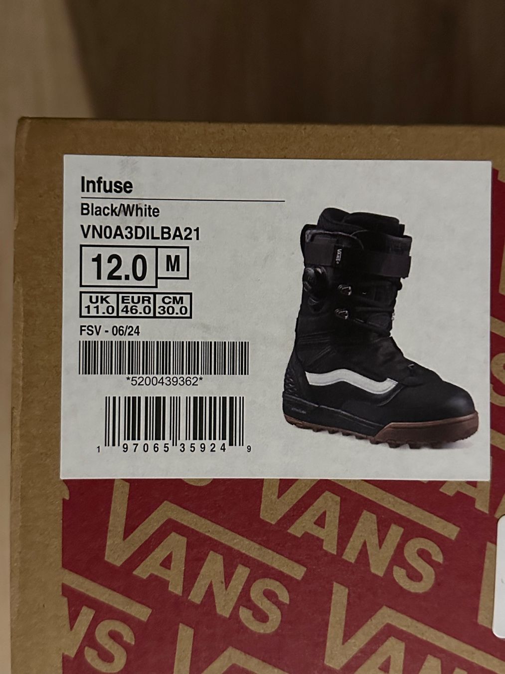 Vans Scarpe da uomo: Vans Infuse 2026 Snowboard Boots - Neufs - New – Nuovo e nell'imballaggio originale da Lausanne venduto da jua_bn26 2