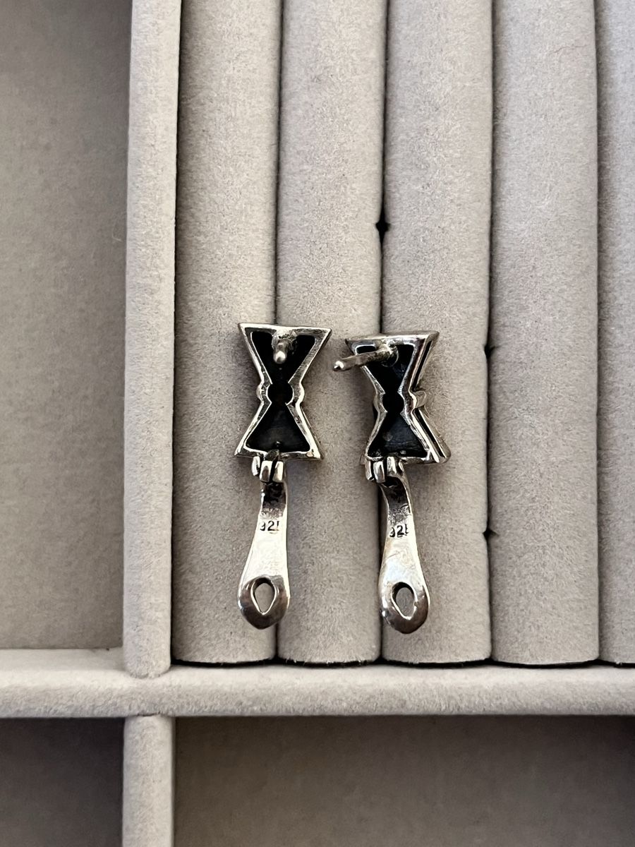 Orecchini pendenti & Orecchini a lobo: Vintage Silber 925 Ohrringe Schleife Form – Usato da Köniz venduto da mil_p 3