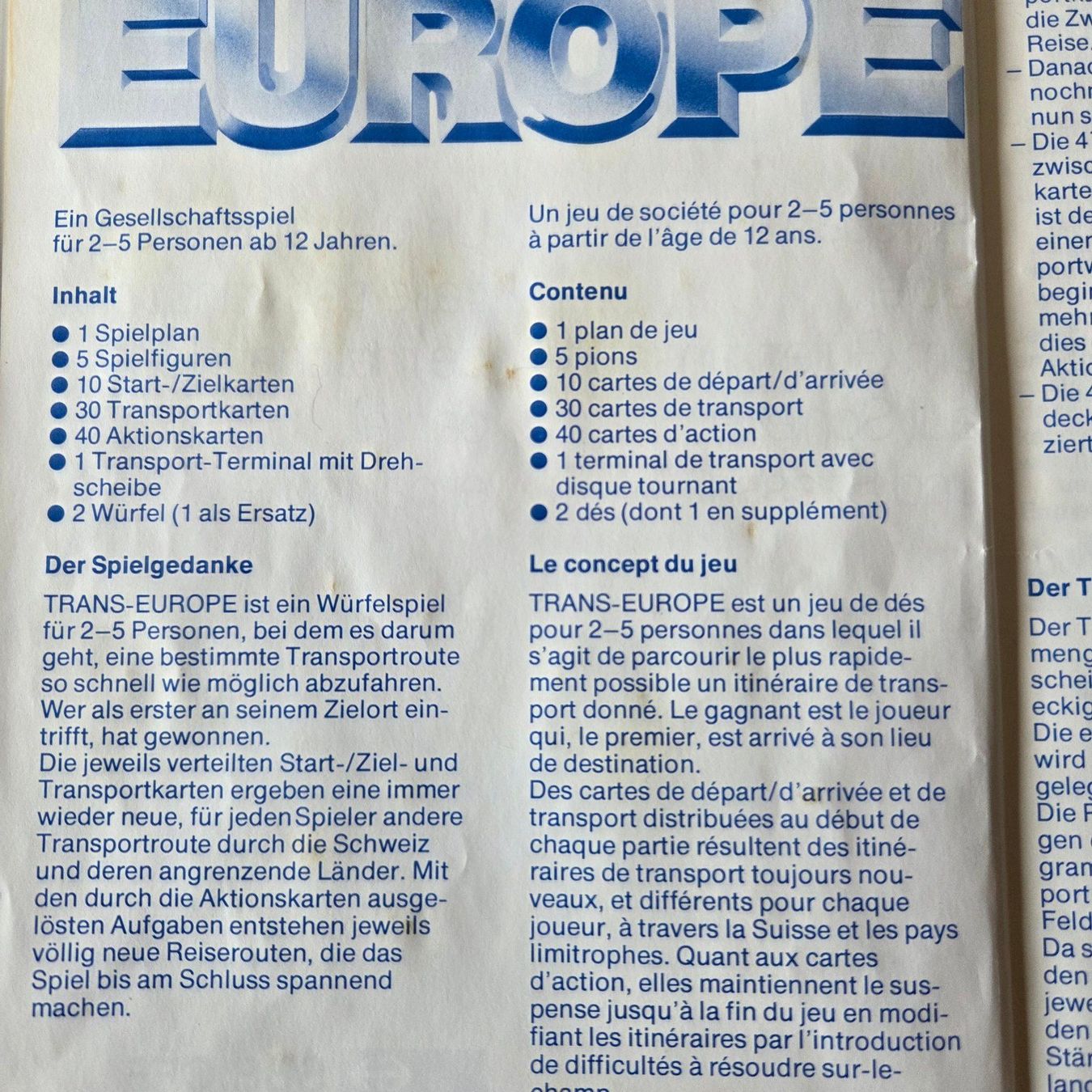Ravensburger Jeux: Brettspiel Trans Europe SBB CFF – D'occasion à Gossau SG par tenerife11 7