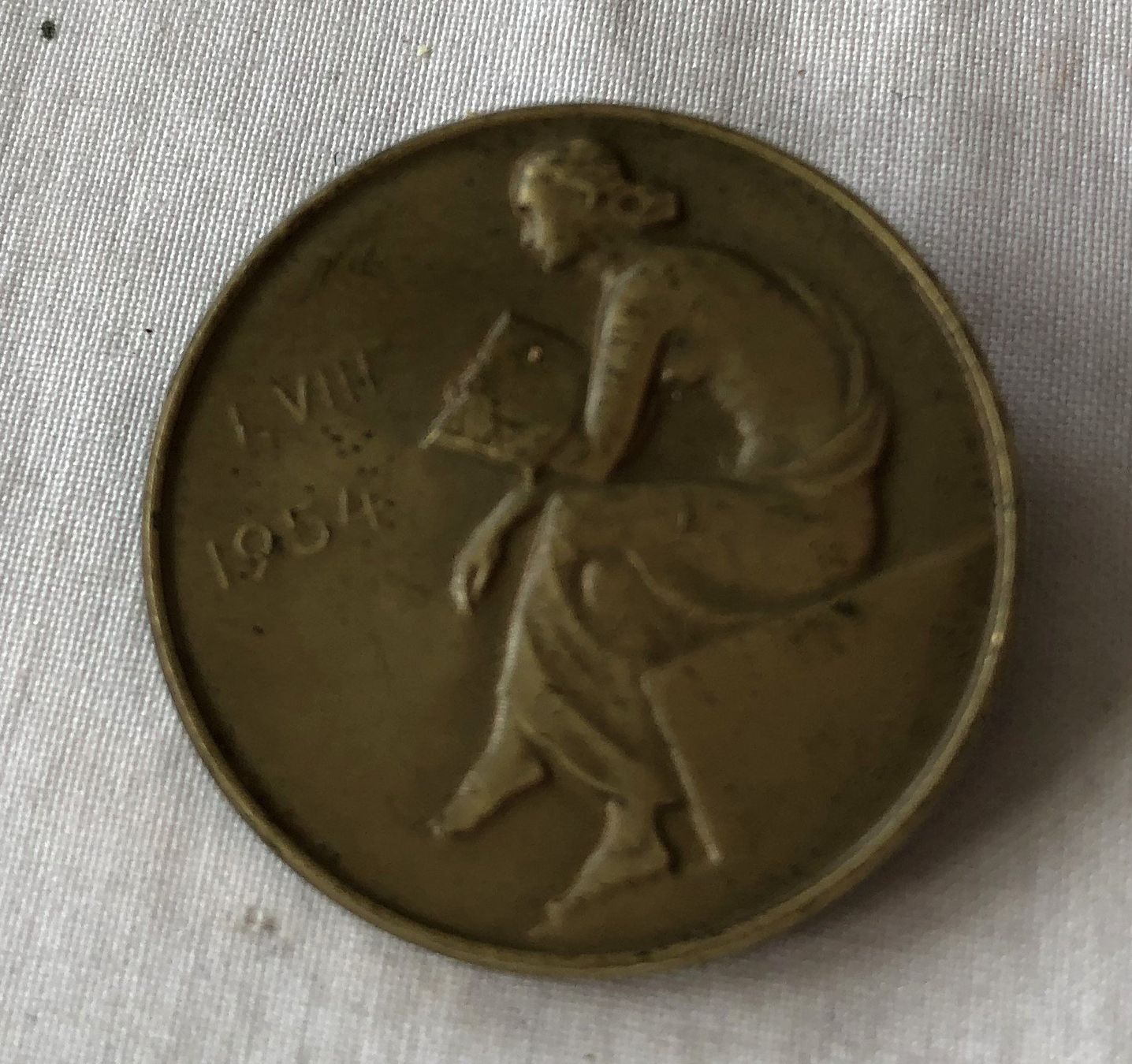 Medaglie: Medaille - Bronze - Schweiz - I.VIII.1954 – Usato da Schaffhausen venduto da durruti