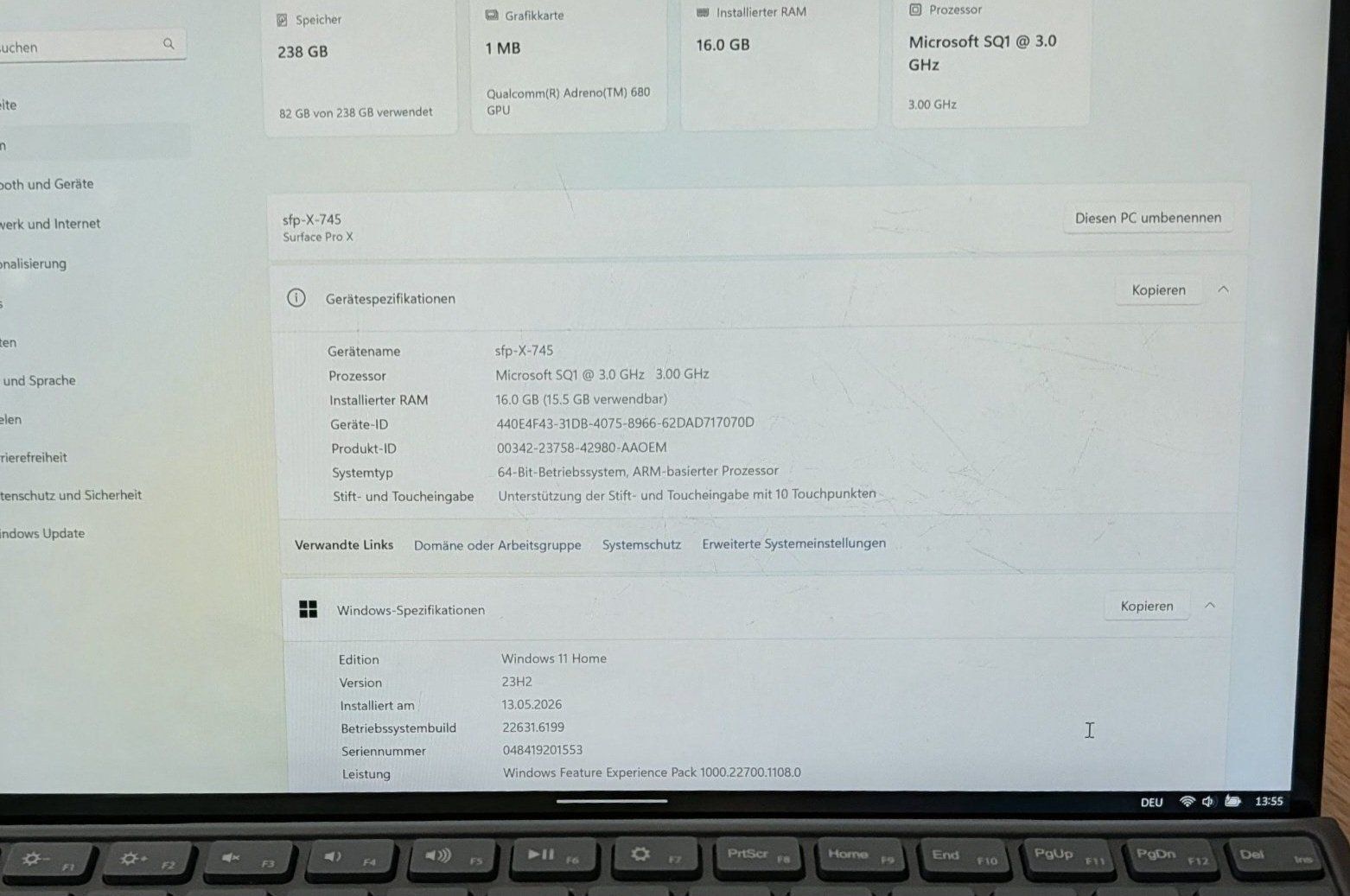 Microsoft Tablet PC: Surface Pro X SQ1 – Usato da Davos Platz venduto da anton85 1