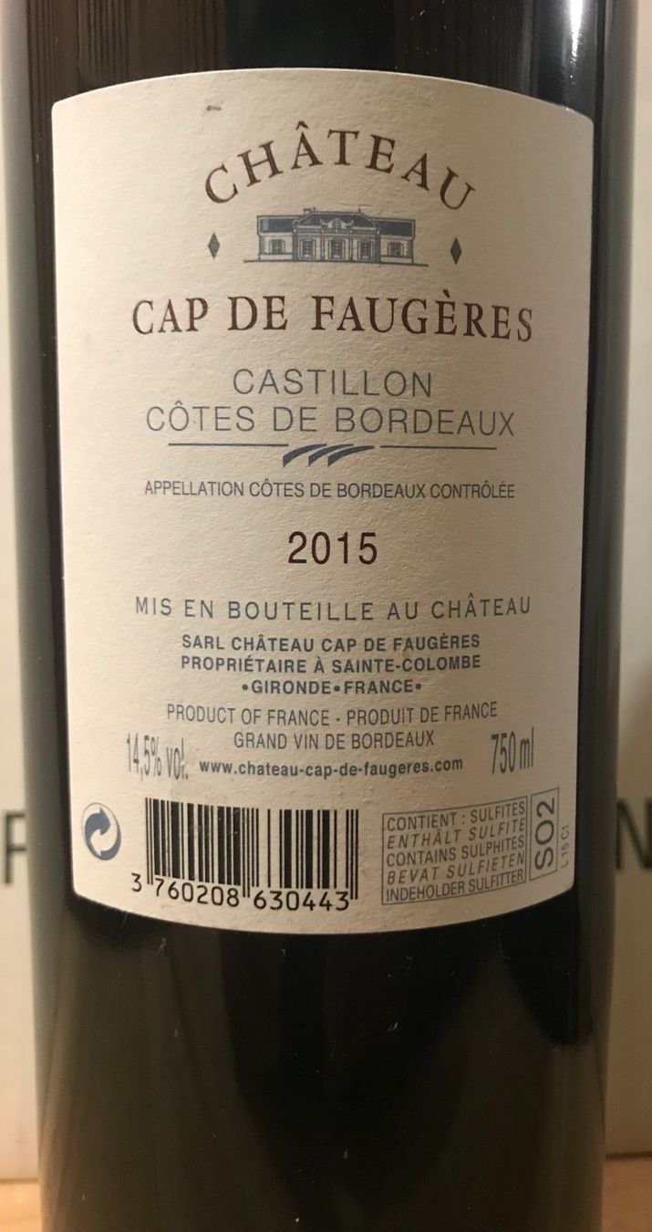 Vino: Chateau Cap de Faugeres 2015 – Nuovo (secondo la descrizione) da Cully venduto da Forninho 2