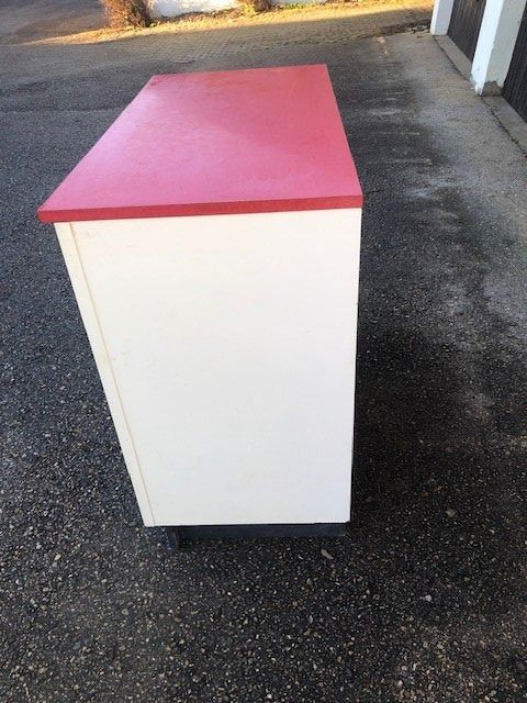 Bar Vintage Des Années 70 En Formica Marbré Blanc Et Noir - Transformé