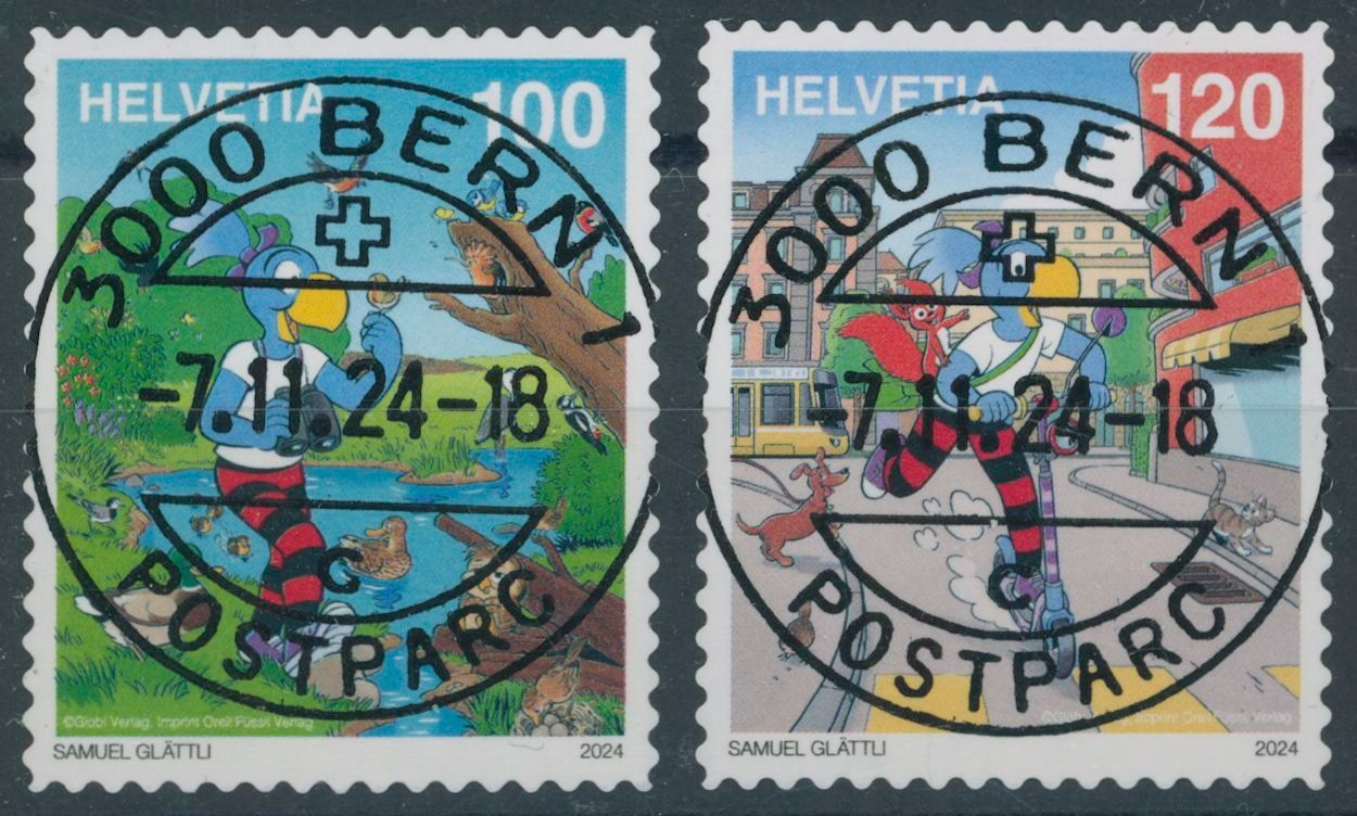 Tutti i francobolli: 2024 - Globine - Ersttag Voll Stempel ET – Usato da Schindellegi venduto da stationary