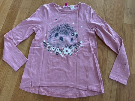 Neues Kids Langarmshirt mit Igel für Mädchen Grösse 140