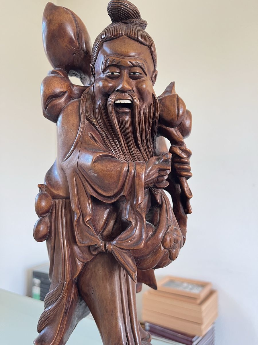 Alle Dekorationen: Sculpture en bois sculpté, sage chinois – Gebraucht aus Chambésy von ggr_yg5d 1