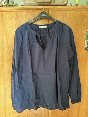Damen Bluse hessnatur dunkelblau Grösse M gebraucht