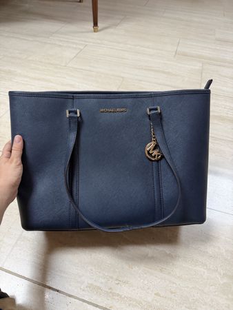 Michael Kors Handtasche, Dunkelblau, Shopper Large, Leder