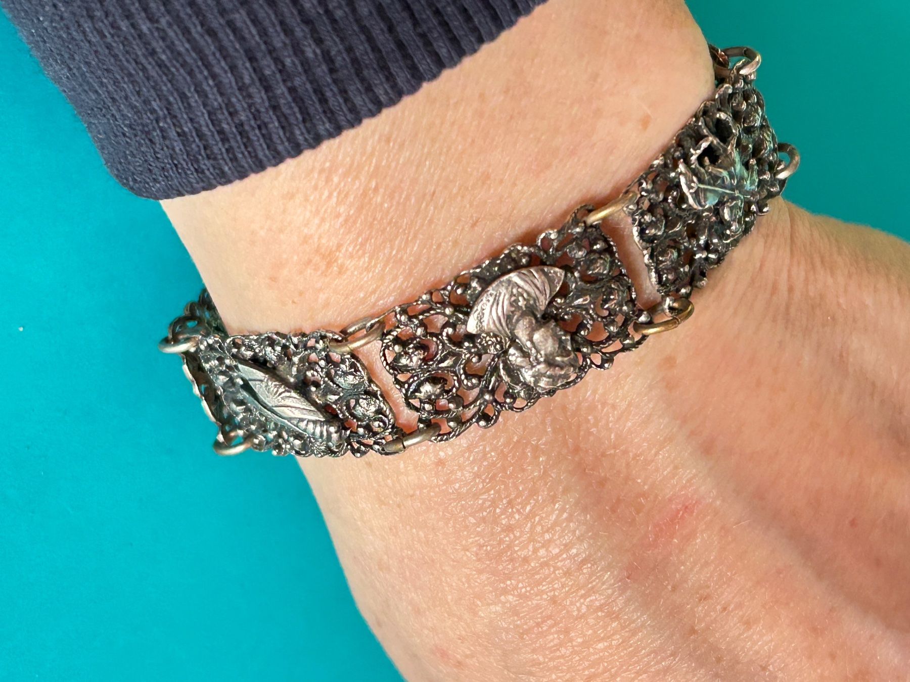 Armbänder & -reifen: Antikes Silberarmband, Armband, Vintage – Gebraucht aus Laufen von Bellebellezza 4