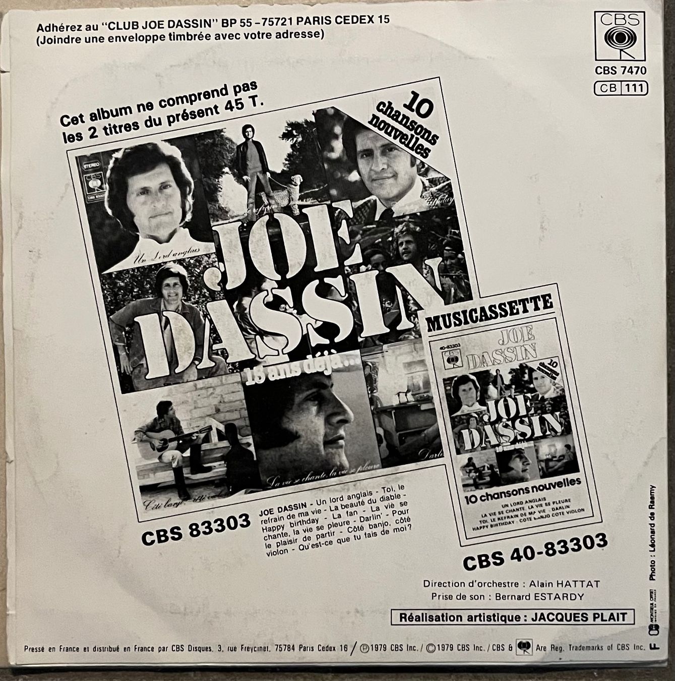 Dischi in vinile: JOE DASSIN - LE DERNIER SLOW – Usato da Bussigny venduto da vinyl-pas-cher 1