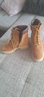 Schnürstiefel von Högl hellbraun Wildlederoptik Grösse 39
