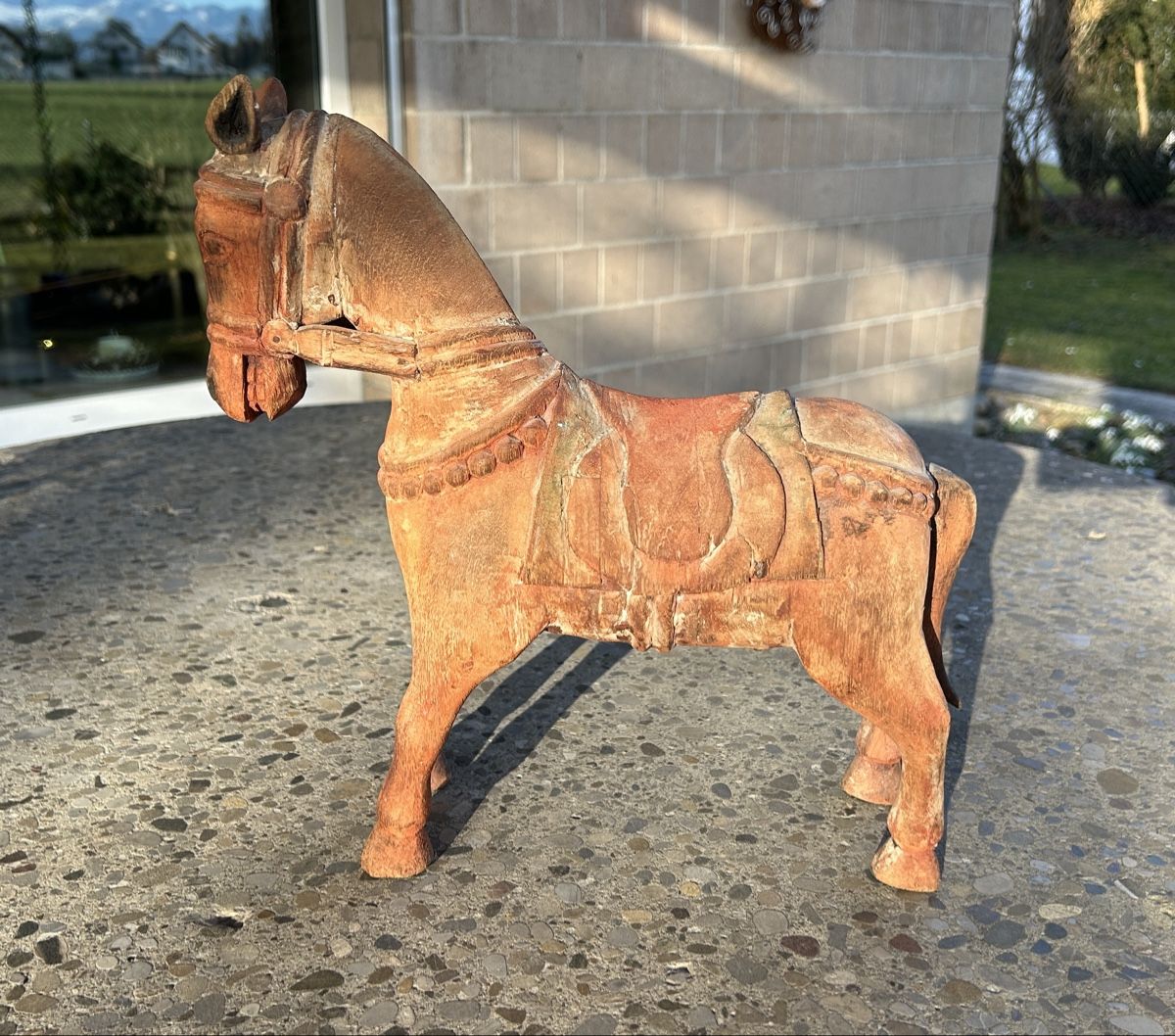 Statuette: Antikes Holzpferd, handgeschnitzt – Usato da Wetzikon ZH venduto da Sesina91 5