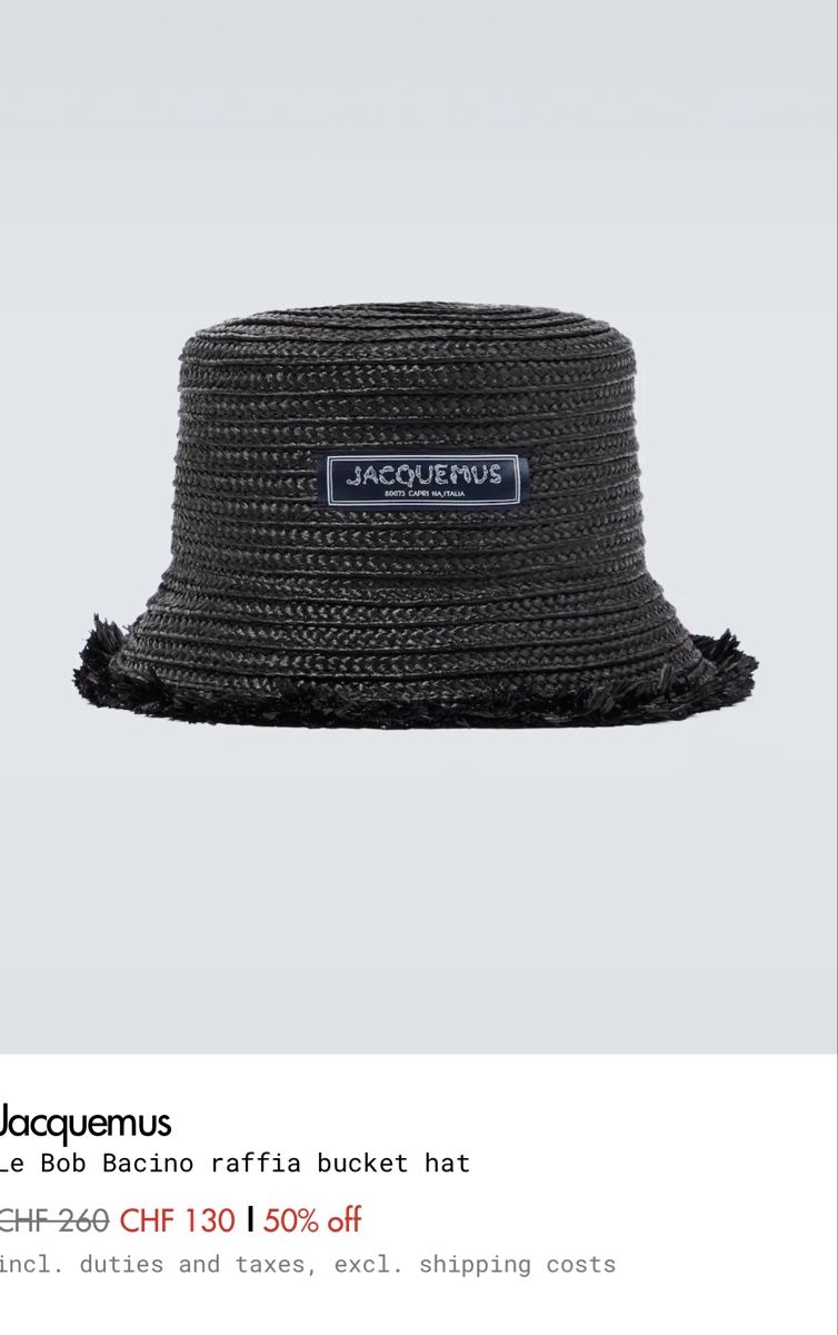 Jacquemus Copricapi, berretti & cappellini: JACQUEMUS le bob Bacino – Nuovo e nell'imballaggio originale da Forel (Lavaux) venduto da julie13