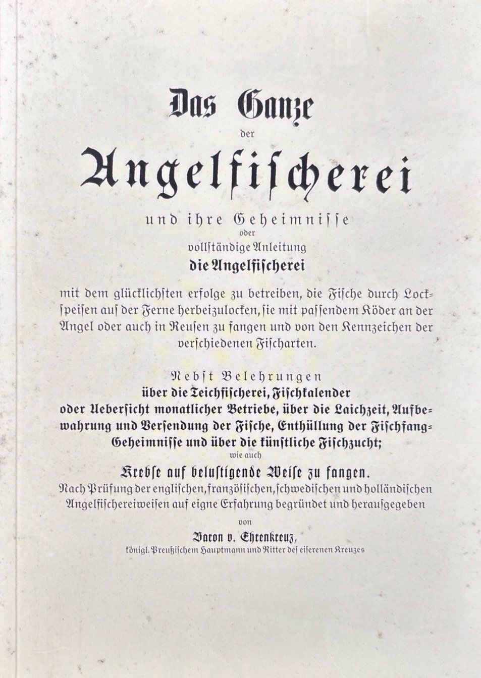 Libri: Das Ganze der Angelfischerei – Nuovo (secondo la descrizione) da Sarnen venduto da Livres