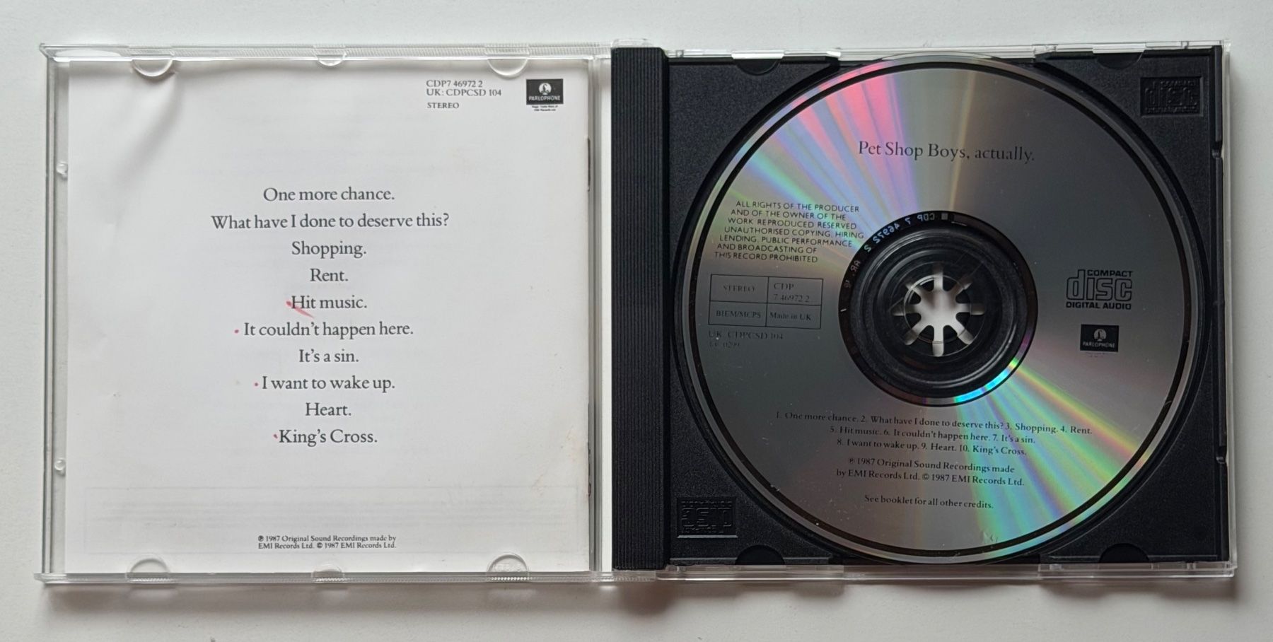 CDs: Pet Shop Boys / Actually – Gebraucht aus Näfels von rottabi 2