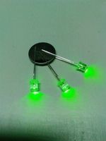 Flachkopf-LED 3mm, 20Stk., klar/grün