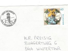 Delémont Nationalfeiertag 01.08.1995 Vollstempel