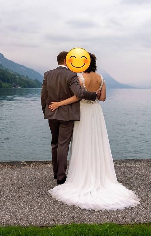 Vestiti: Hochzeitskleid mit Spitzen (Gr.36-38) – Usato da Zumikon venduto da Nicci6 5