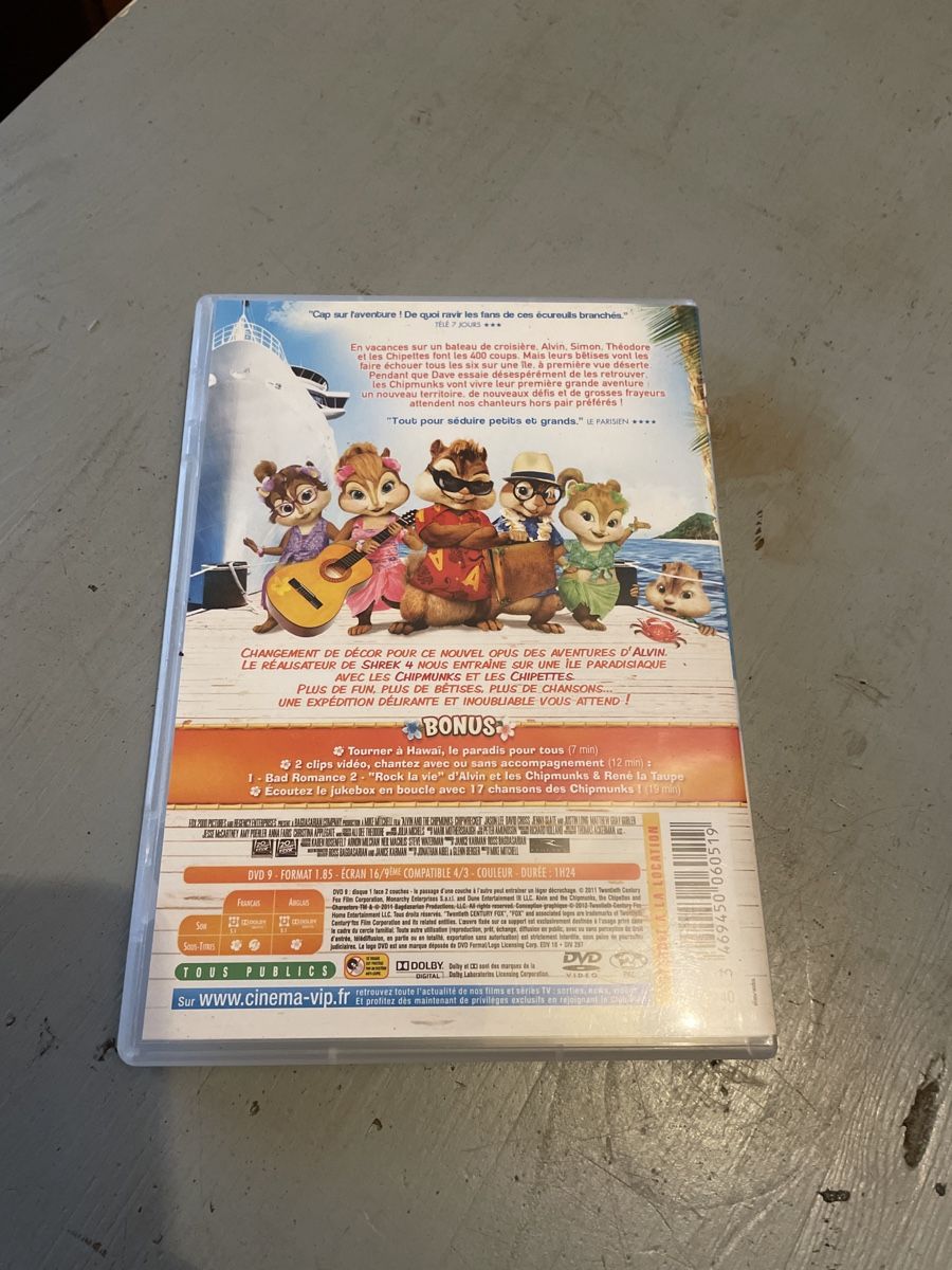 Tutti i DVDs: DVD alvin et les chimunks 3 – Usato da moudon venduto da faucheur2 1