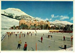 Hotel Cresta Palace Celerina mit Eisbahn