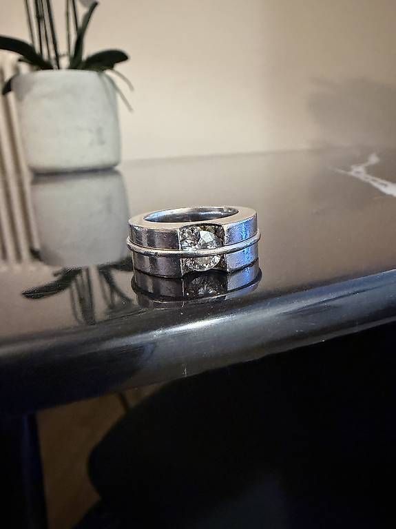 Anelli: Ancienne bague or blanc 750 et diamant – Usato da montreux venduto da Always-Good 2