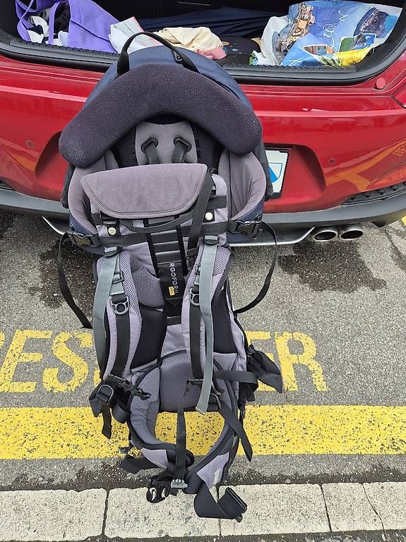 Jack Wolfskin Marsupi portabebè: Kindertrage Rucksack Jack Wolfskin mit Sonnenschutz – Usato da Ebmatingen venduto da Yvory.84 2
