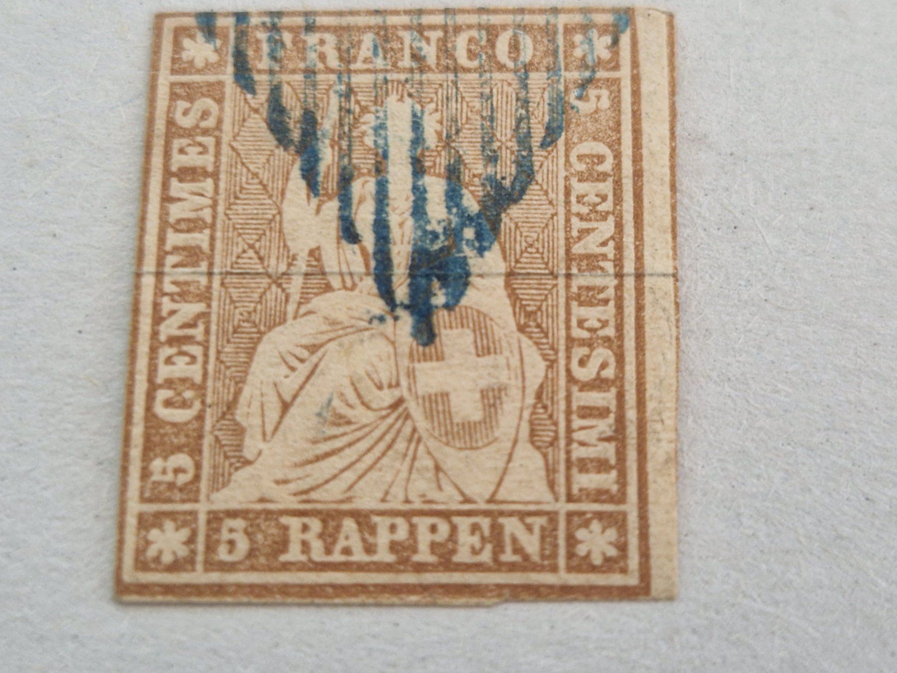 Tutti i francobolli: Strubel 22B, signiert, Top, ab 1.- – Usato da Burgdorf venduto da Glossy01