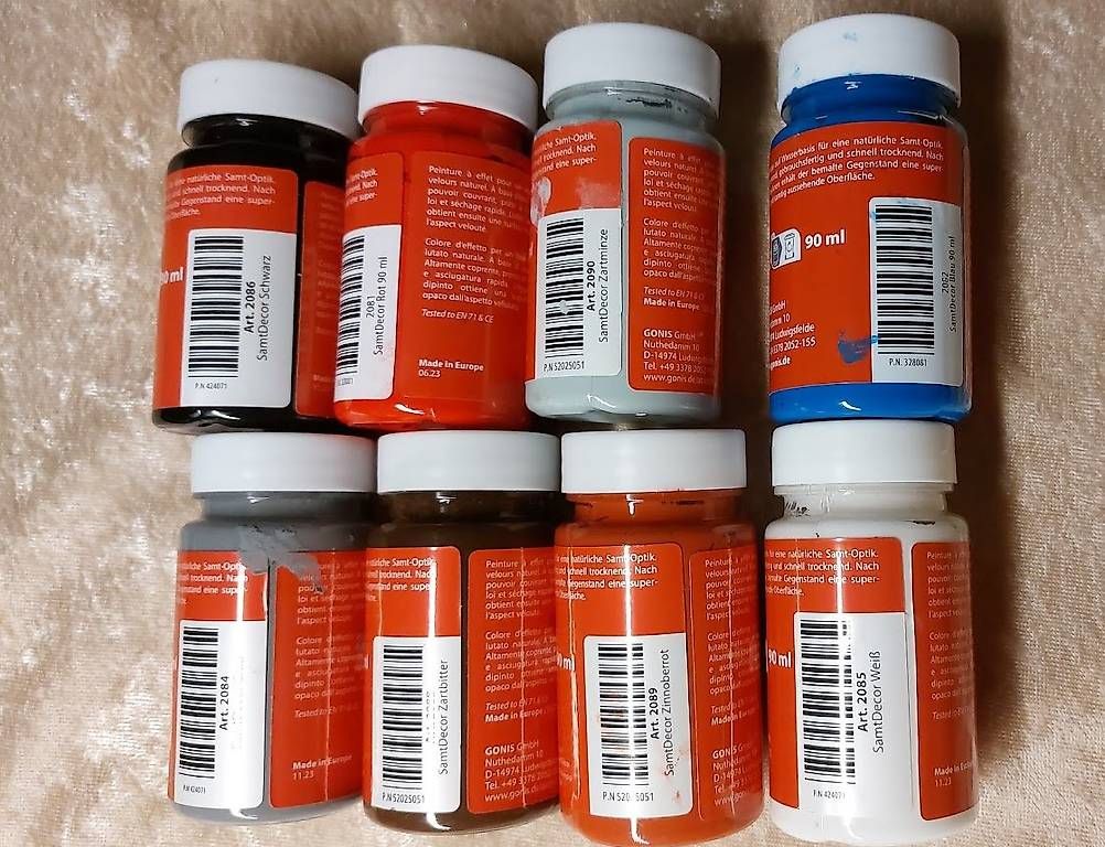 Farben: Samtdekorfarben von GONIS – Gebraucht aus Adliswil von Hembi