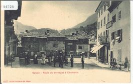 Salvan - Route de Vernayaz a Chamonix - animee