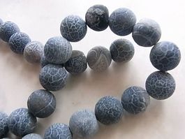 Achat weathering blau 10mm matt 1 Strang