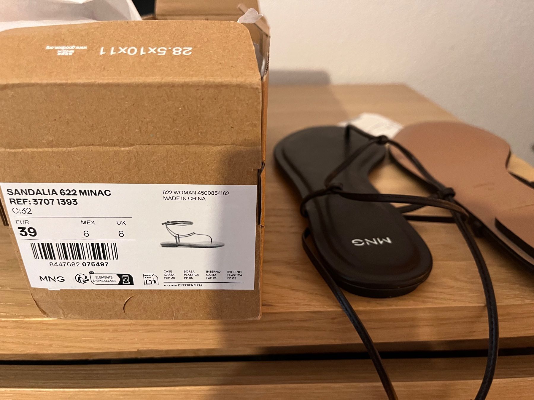 Mango Scarpe da donna: Sandali Mango marrone scuro 39 – Usato da Cauco venduto da ElenaB. 3