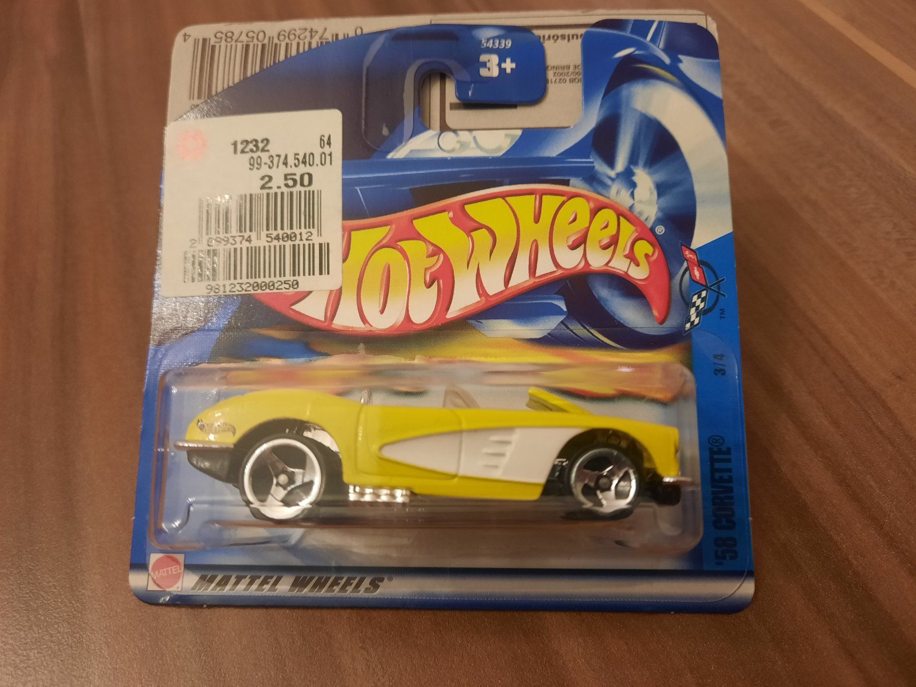 Hot Wheels Modellini d'auto: 1958 Chevrolet Corvette – Nuovo e nell'imballaggio originale da Wiedlisbach venduto da Pontiacman93
