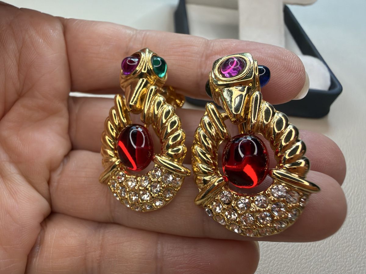 Orecchini pendenti & Orecchini a lobo: Vintage Ohrringe Luxus Modeschmuck – Usato da Lamone venduto da LaCantinaMagica 4