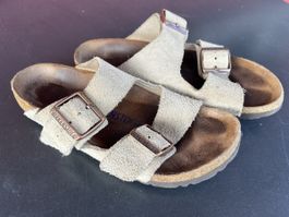 Original Birkenstock Arizona Rauleder Taupe Gr. 37