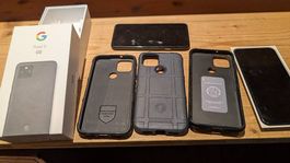 1x Google Pixel 5 samt Hüllen usw.