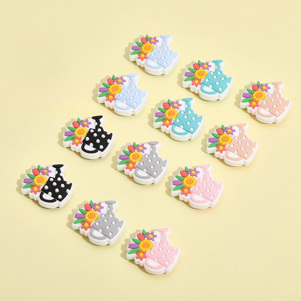 Perlen (unechte): Perle Silikon Blumen Giesskanne 27x26x9mm – Neu (gemäss Beschreibung) aus Alpnachstad von perlengaby 3