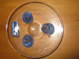 Kerzenständer mit blauen Kugeln Glas Leonardo